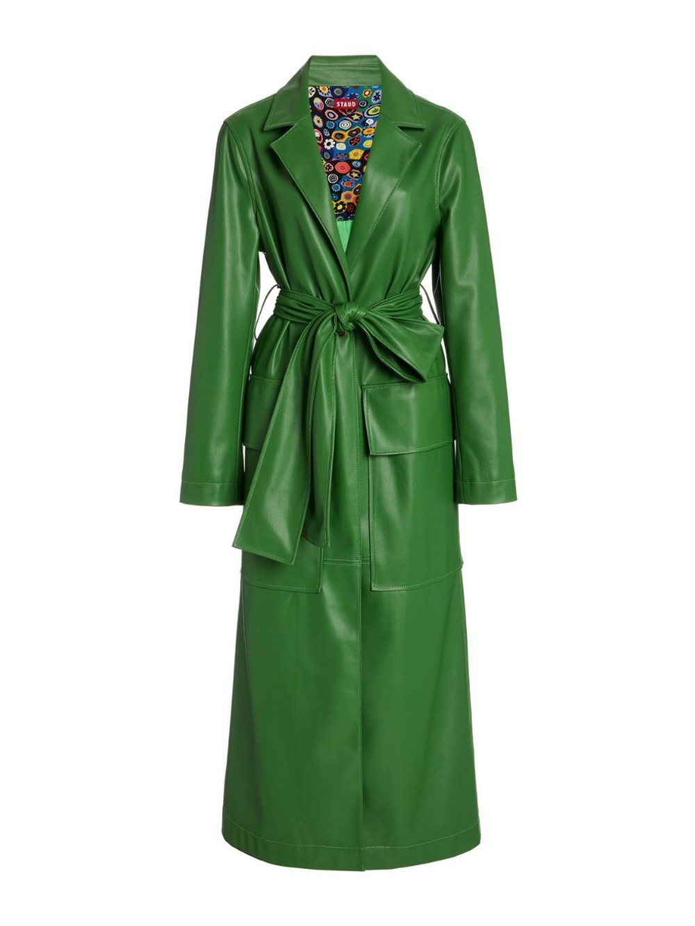 STAUD Ashley Vegan Leather Trench Coat